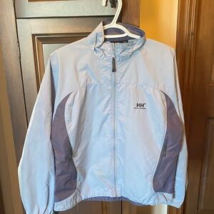 Helly Hansen Sky Blue Windbreaker with Navy Accents